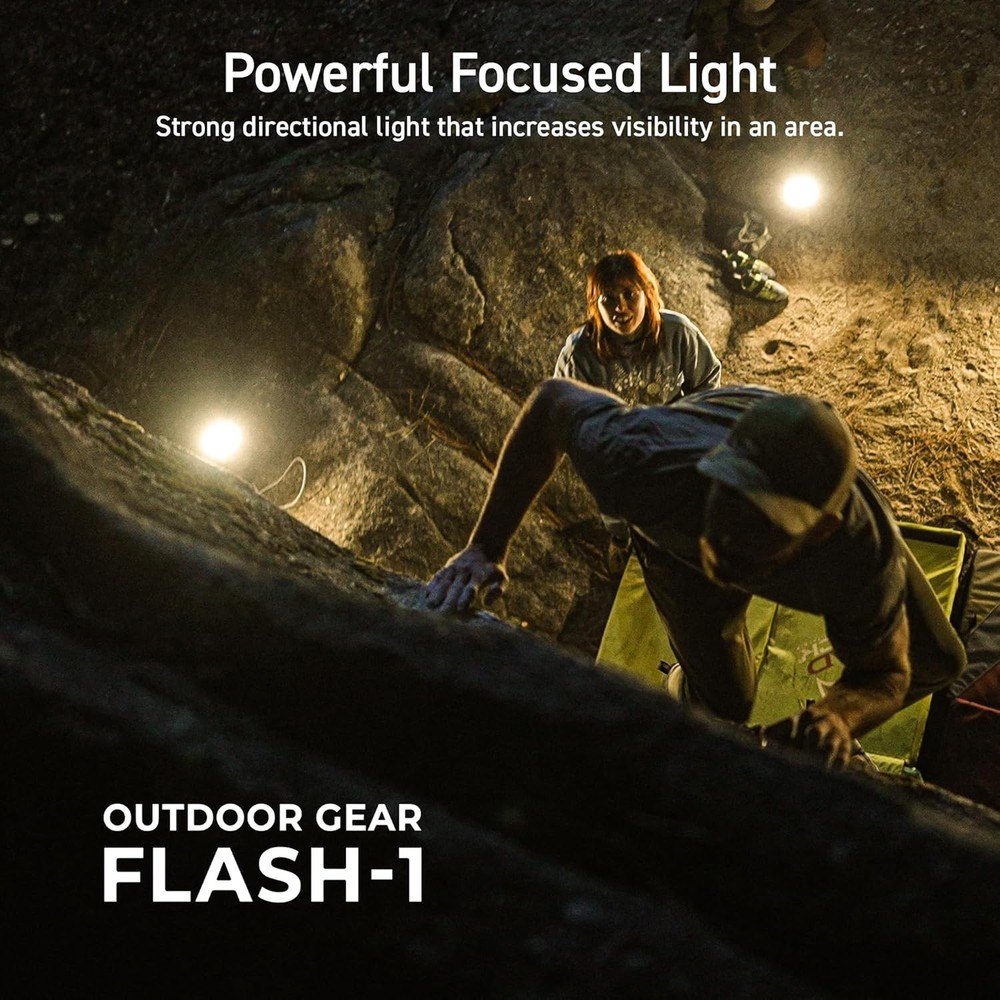 ELECOM NESTOUT Outdoor Camping LED Panel Flashlight w/ Mini Flash, Beige