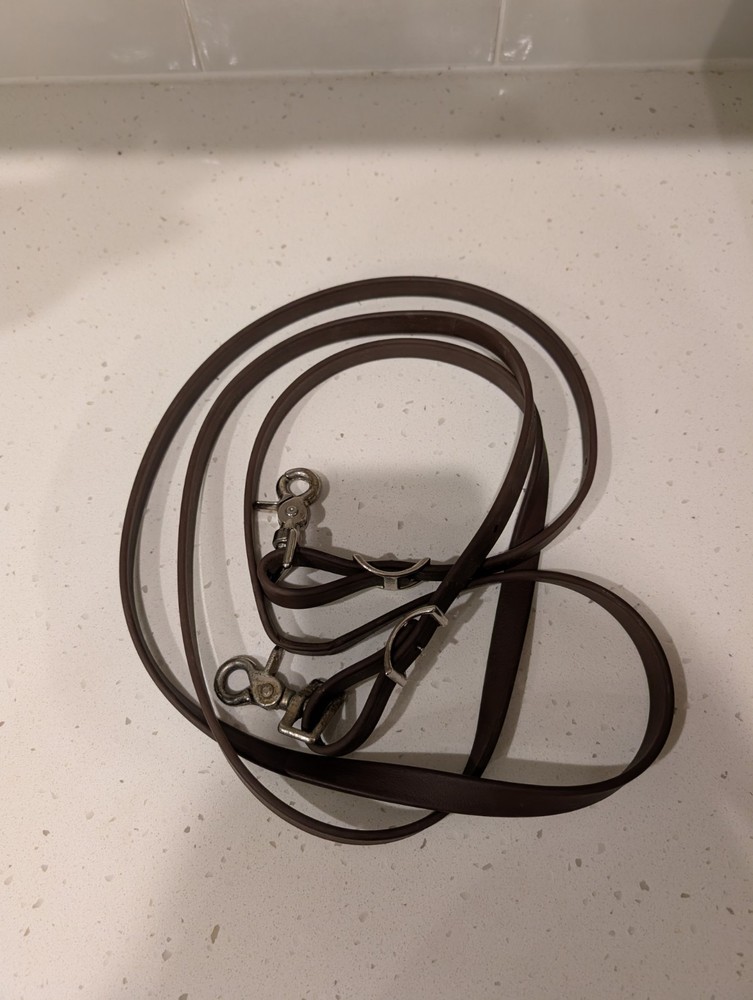 Brown biothane reins