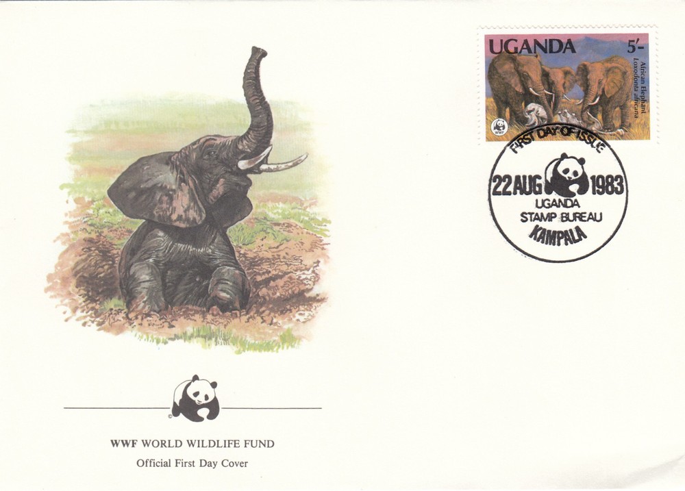 Elephant WWF Uganda FDC #2 1983 (145243)