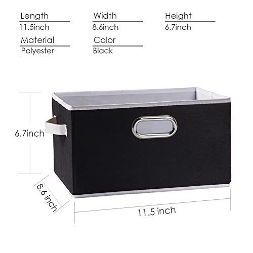 Fodable Storage Baskets for Closet 5-Pack Decorative Fabric Storage Bins Cube...