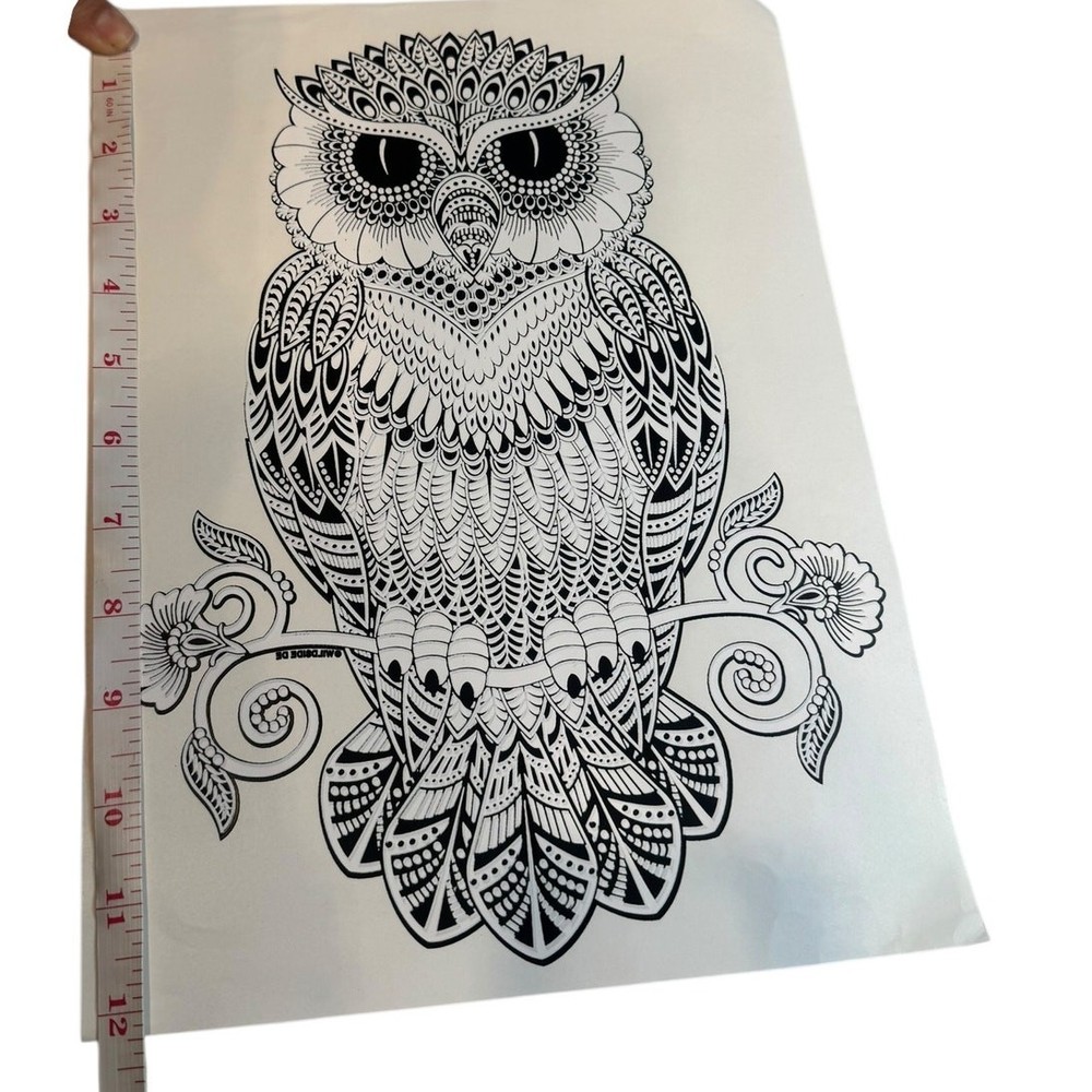Owl heat transfer sheet Wild Side
