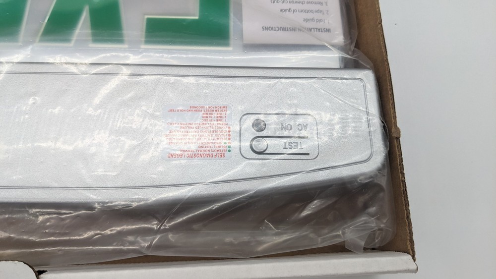 CREE Lighting C-LITE C-EE-A-EX-ELDF-GRN-BB-ST 13" LED Lighted Exit Sign - Clear