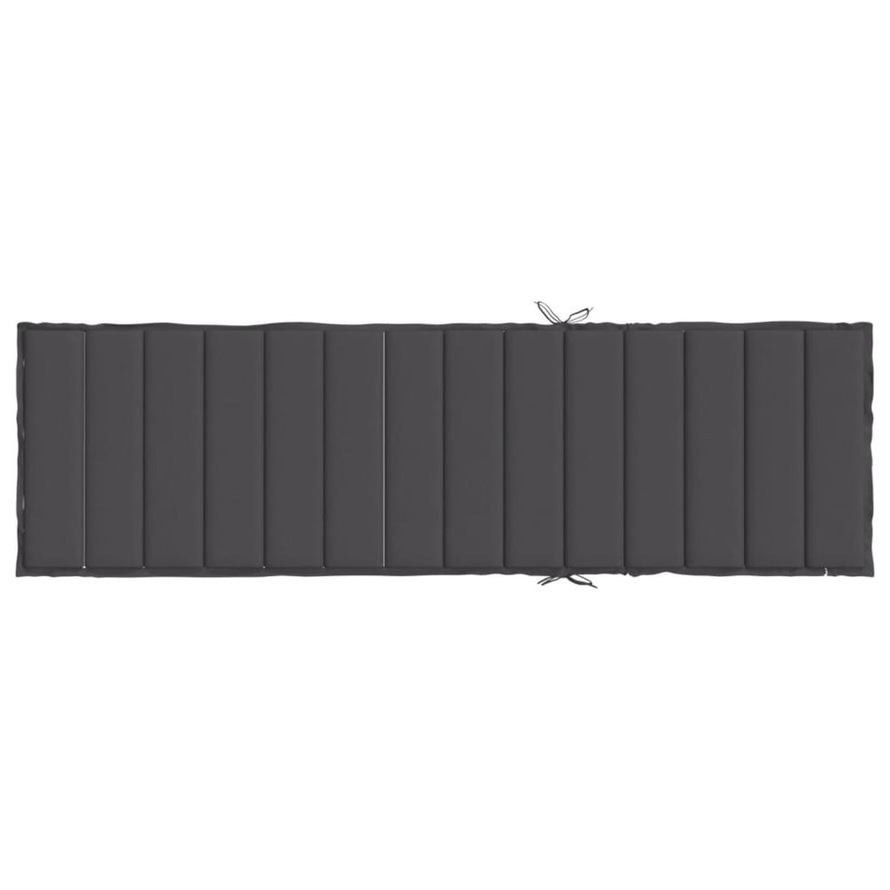 Sun Lounger Cushion Melange Anthracite 100% Polyester Large