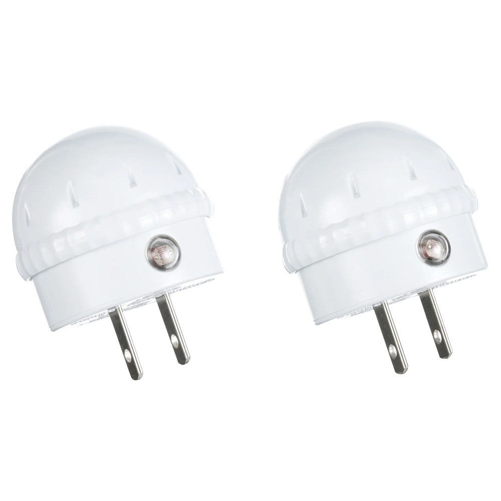 Rotating LED Night Light 2 Pack Soft White Dimmable Bulb for Home