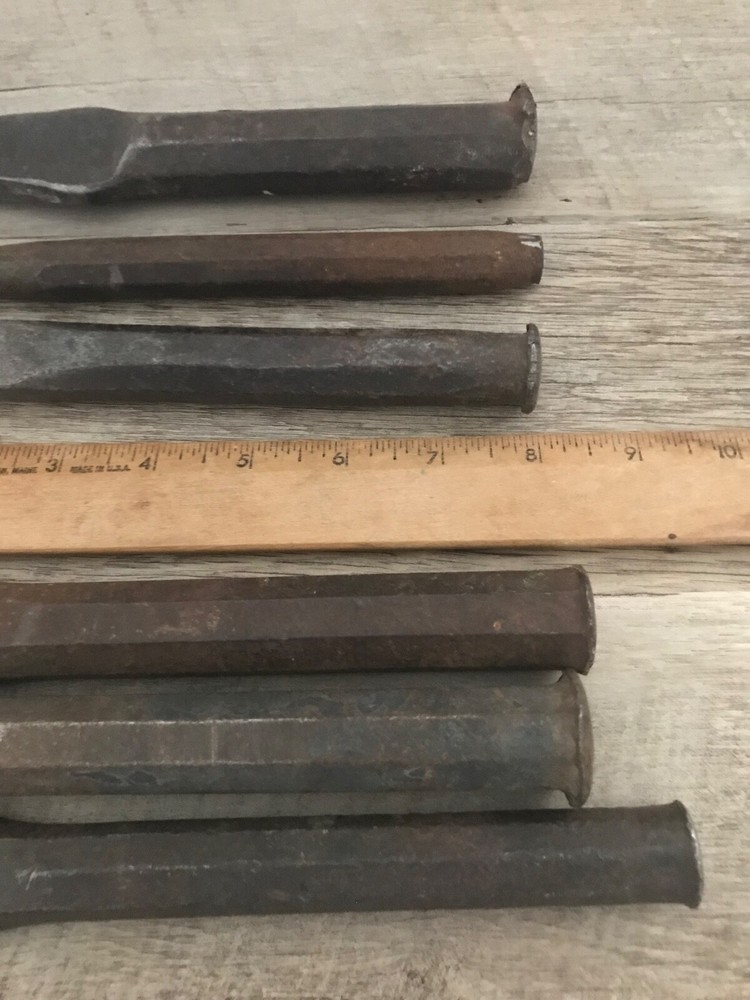 Vintage Cold Chisel Lot - 6 Pieces