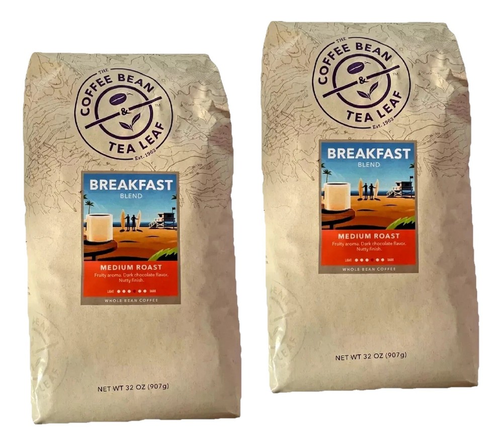 2-PACK The Coffee Bean & Tea Leaf Breakfast Blend Medium Roast  32oz (2 Lb) each