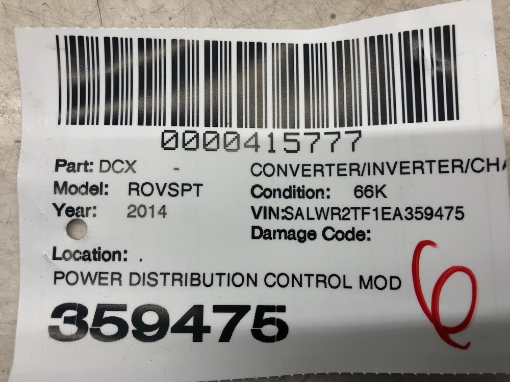 2014-2017 RANGE ROVER SPORT POWER DISTRIBUTION CONTROL MODULE DPLA-14F70-AB OEM