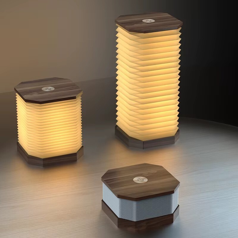 Rotating Rechargeable Folding Paper Vertical organ lamp