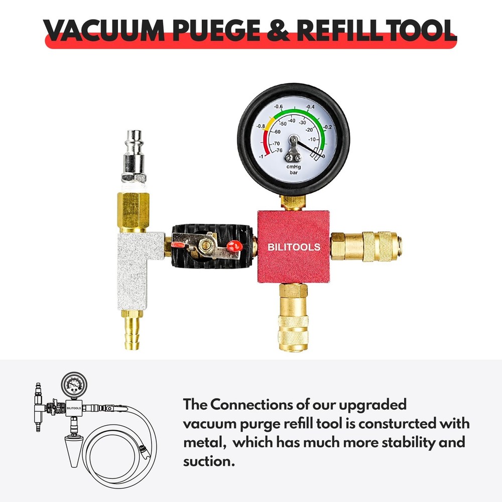 coolant test&refiller full kit, Coolant Pressure Tester & Vacuum Refill Kit