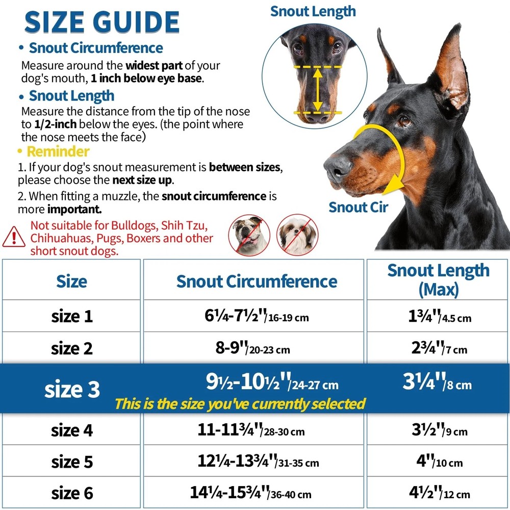 Dog Muzzle, Basket Muzzle Anti Biting Chewing, Sturdy Lightweight Cage Mouth