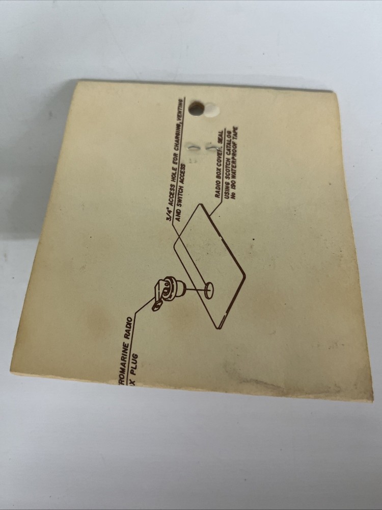 Aeromarine Laminated Radio Box Plug NOS