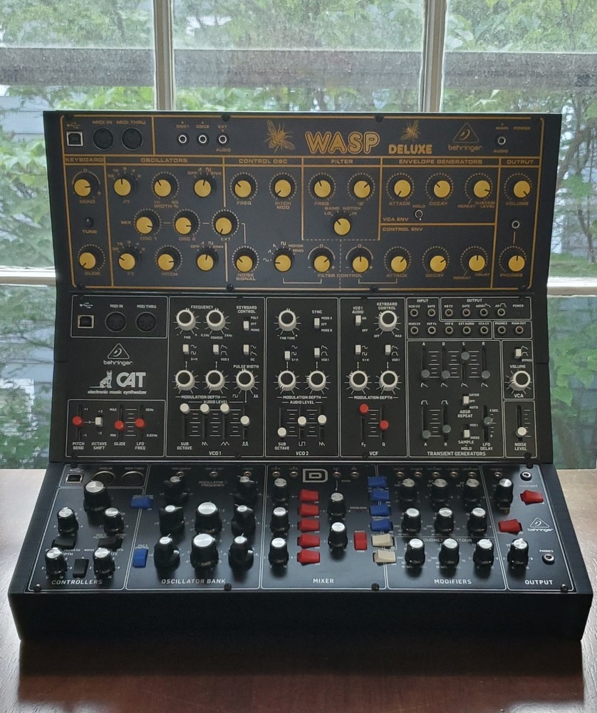 Behringer Synthesizer Synth Module Stand 3-Tier Printed Stand Black PLA
