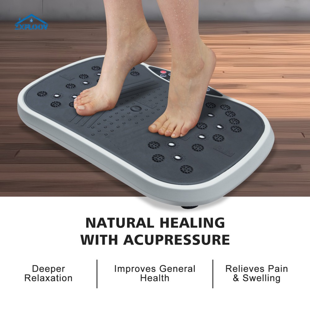 Vibration Exercise Platform - Weight Loss & Toning Training Machine Grey