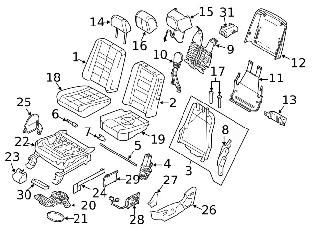 Genuine Ford Cover - Headrest - Roll Type AE9Z-74610A62-BC
