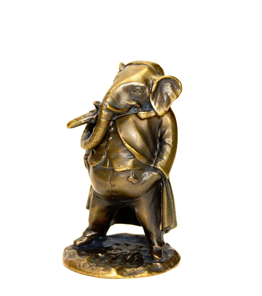Vienna Bronze Cast Elephant Figure Match Holder