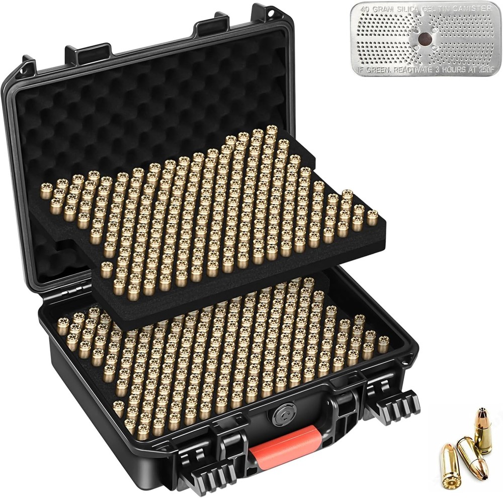9mm Ammo Box Storage Case Waterproof Ammo Case Organizer Durable Ammunition