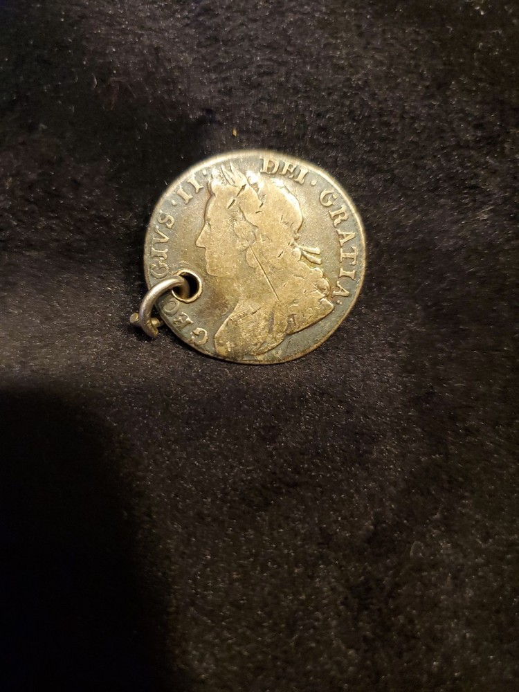 1734 Silver Sixpence Charm