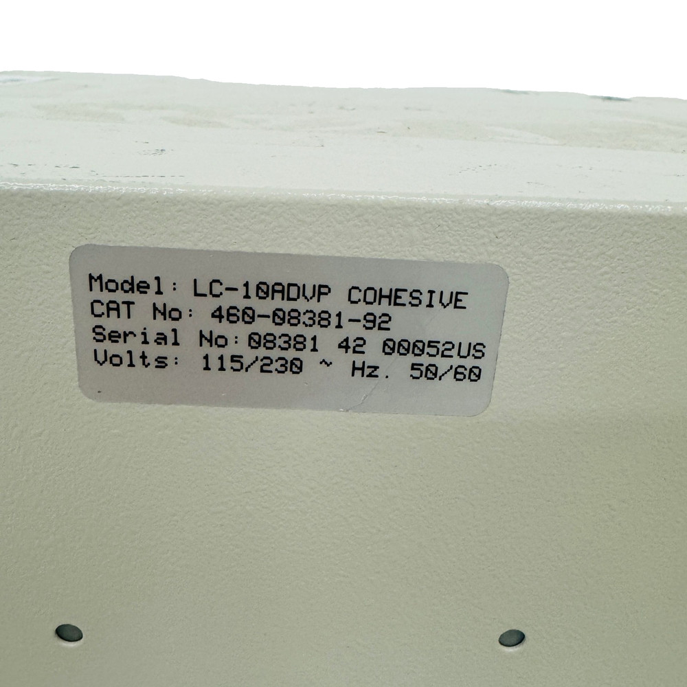 Cohesive Technologies LC-10ADVP Micro Plunger HPLC Pump 460-08381-92 - Tested