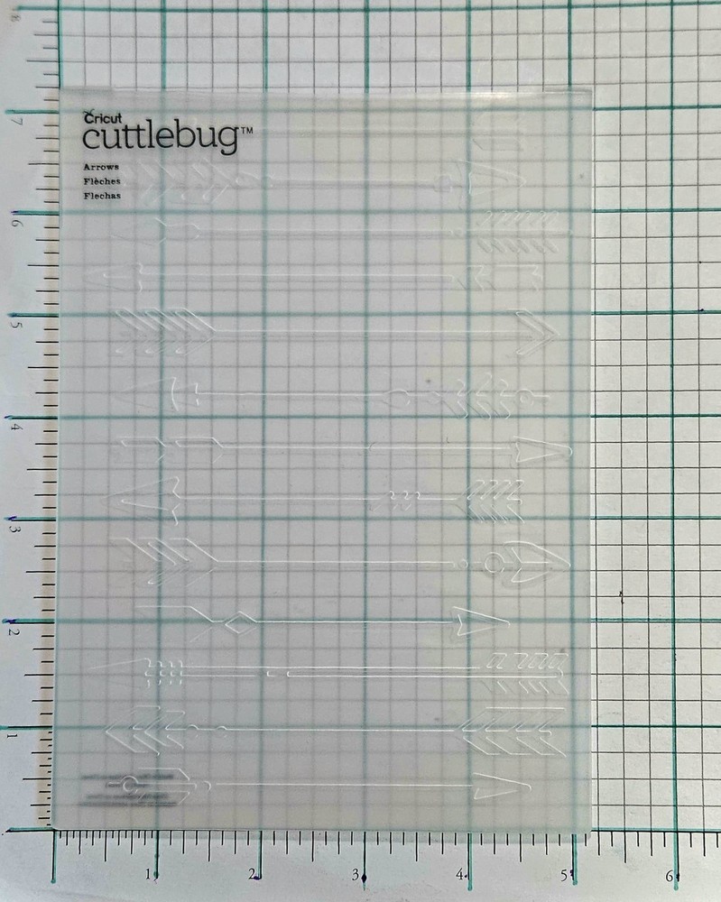 ARROWS Cuttlebug Embossing Folder 5¼"×7¼" Directional Wander Texture um687