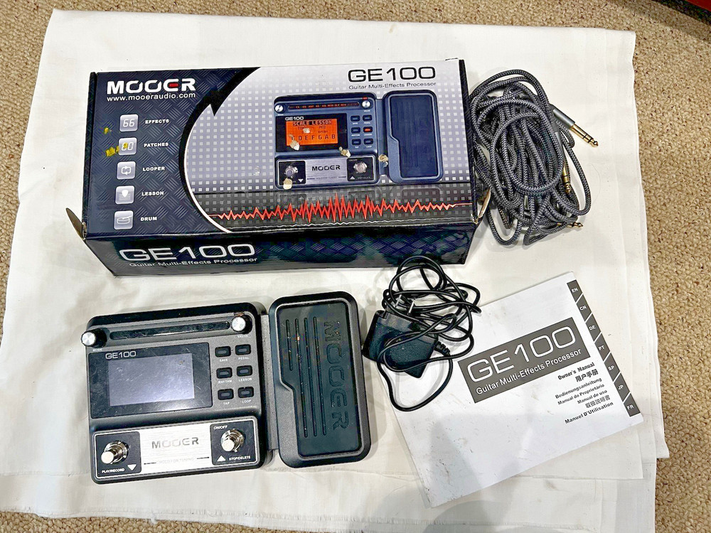 MOOER GE100 Guitar Multi-effects Processor Effect Pedal + Loop Recording-R2