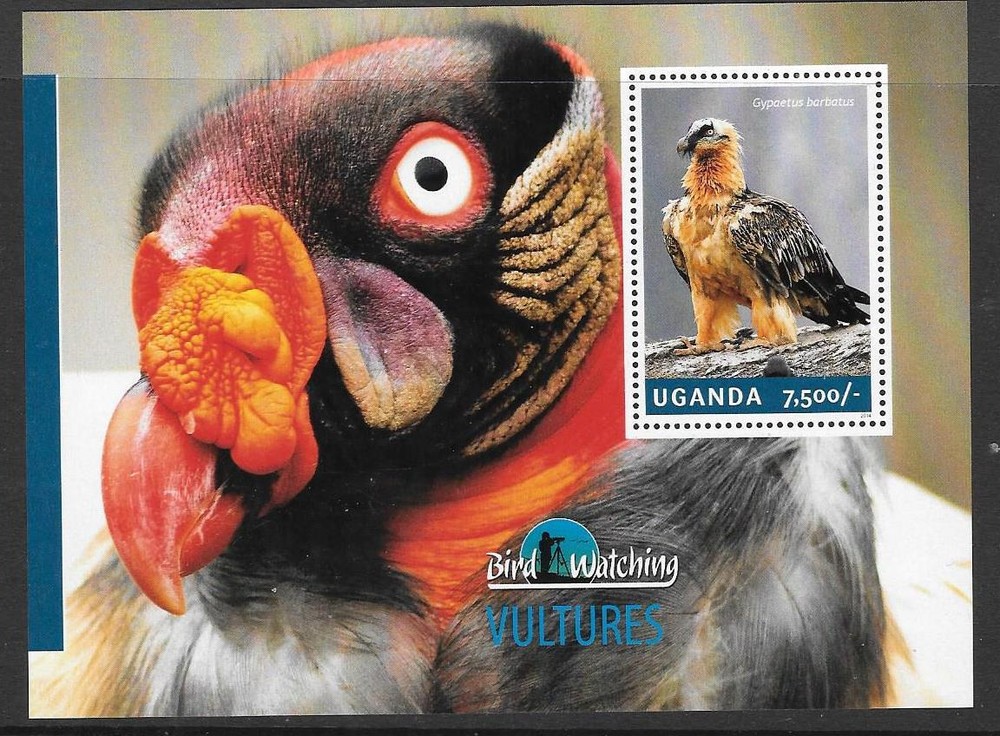 UGANDA 2014 VULTURES M/S MNH