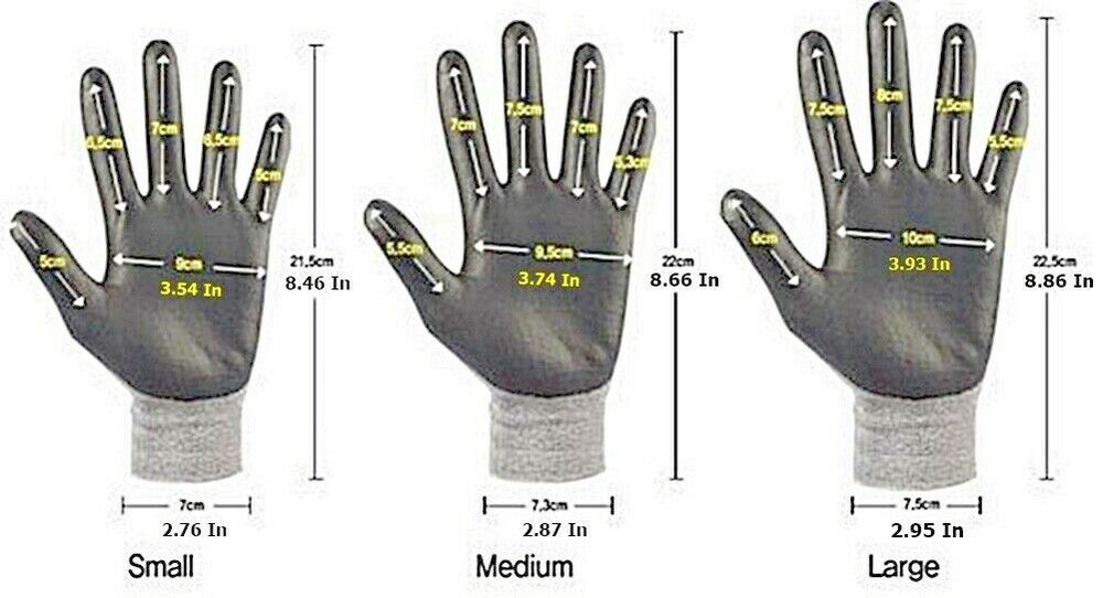 3M Micro Foam Nitrile Grip Coated Nylon Shell Protective Work Gloves 10Pack Grey