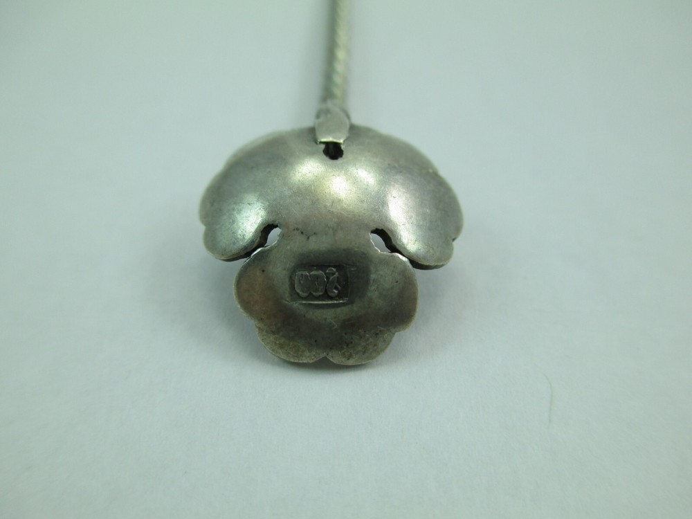 Vintage Mexico 800 Silver Sugar Cube Spoon Aztec Mayan 459F