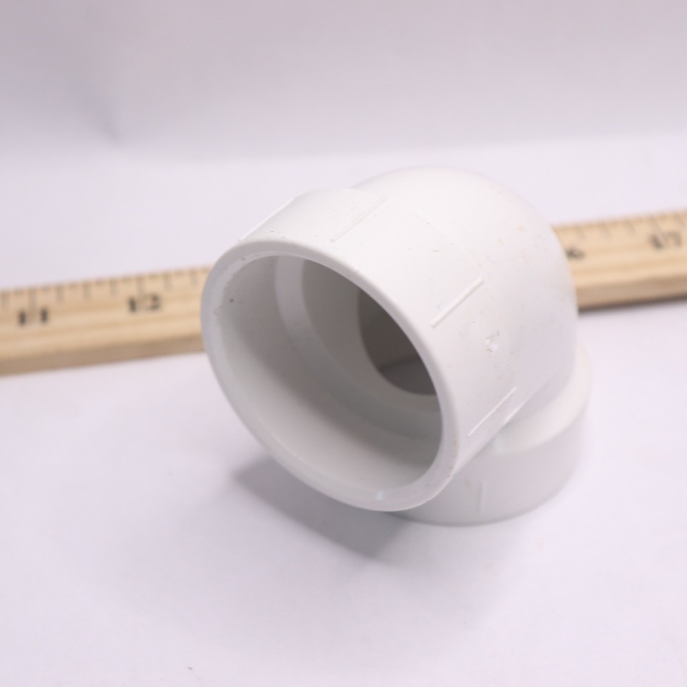 Vent 90Â° Elbow Pipe Fitting White Schedule 40 1-1/2"