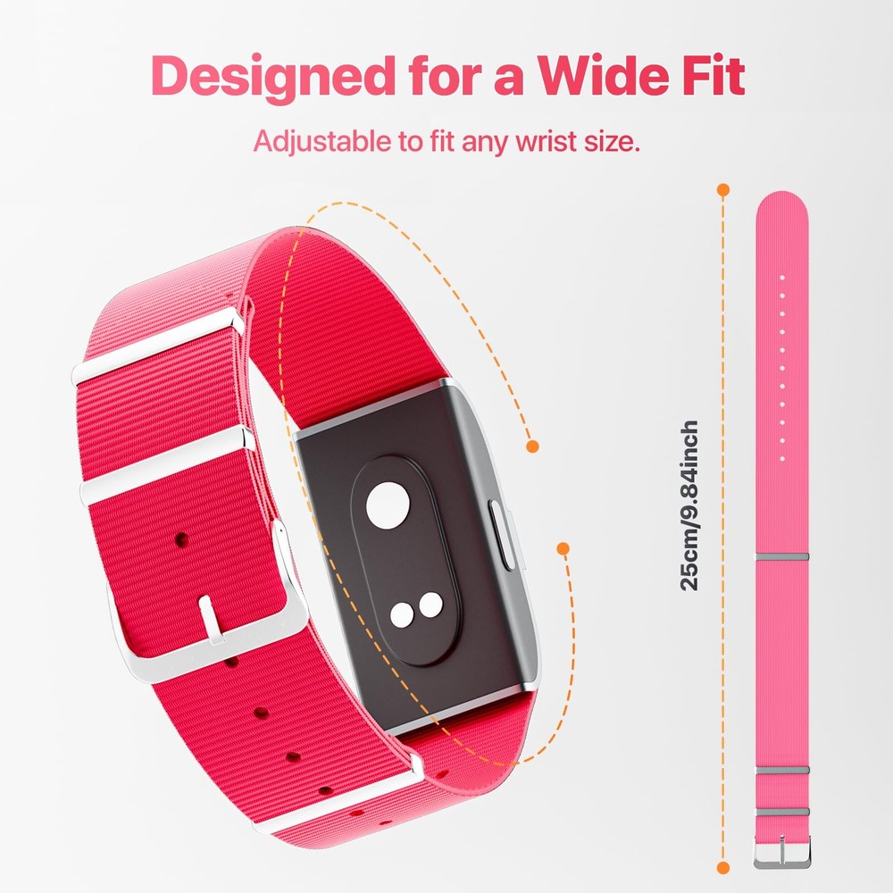 3 Pack Nylon Replacement Strap Compatible with Hume Band - Breathable & Sweat...