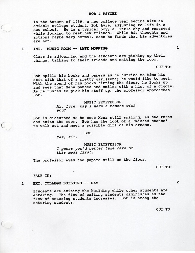 Mark Jacobson APOLLO AND PSYCHE BOB AND PSYCHE Two original screenplays #167772