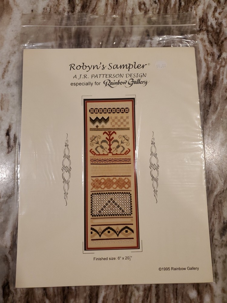 AJR Patterson Design Rainbow Gallery Needlepoint Pattern "Robyn's Sampler"