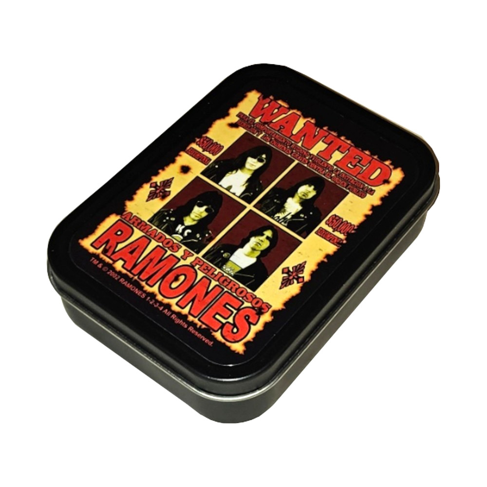 Ramones Wanted Stash Tin Seal Tight Waterproof Container