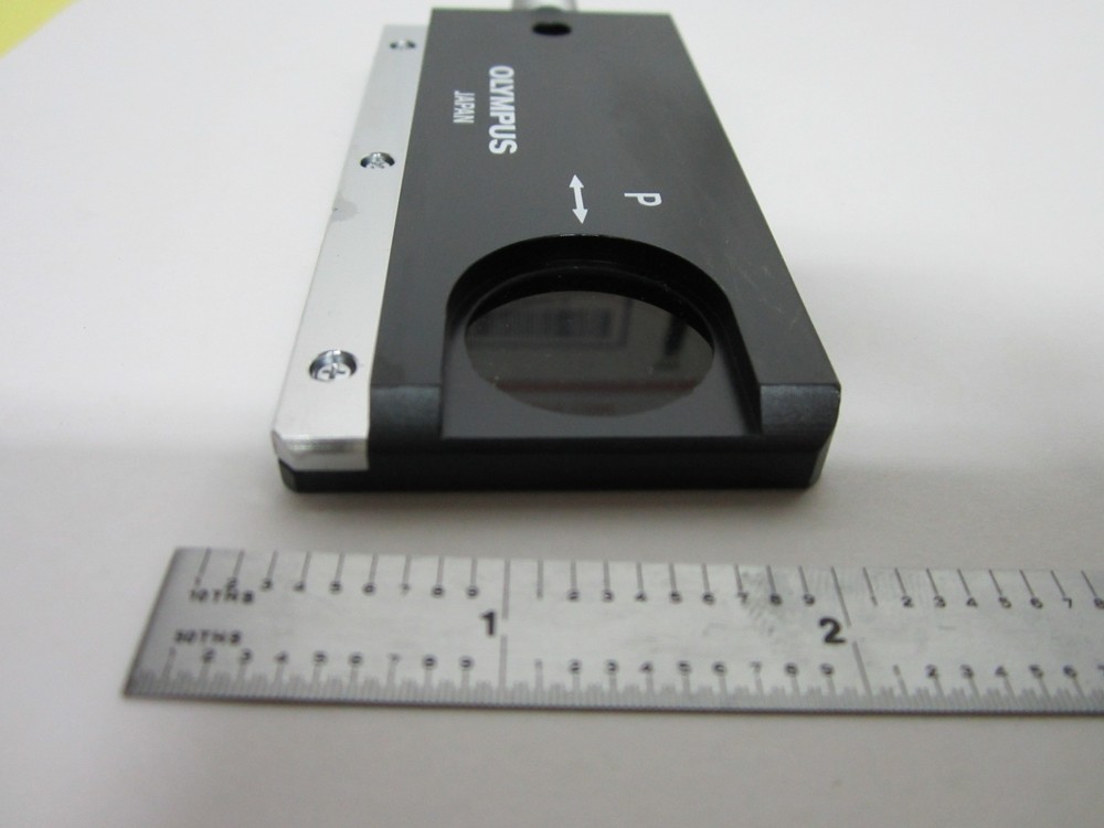OLYMPUS MICROSCOPE SLIDE POLARIZER FILTER OPTICS BIN#54-12