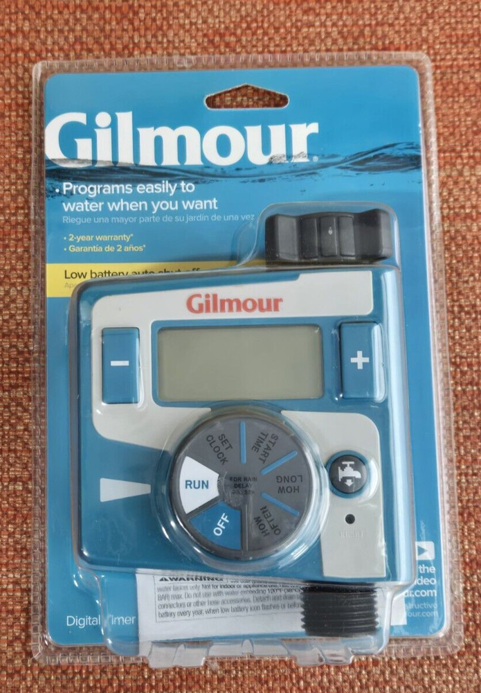 Gilmour Single Hose Outlet Programmable Electronic Water Timer NEW