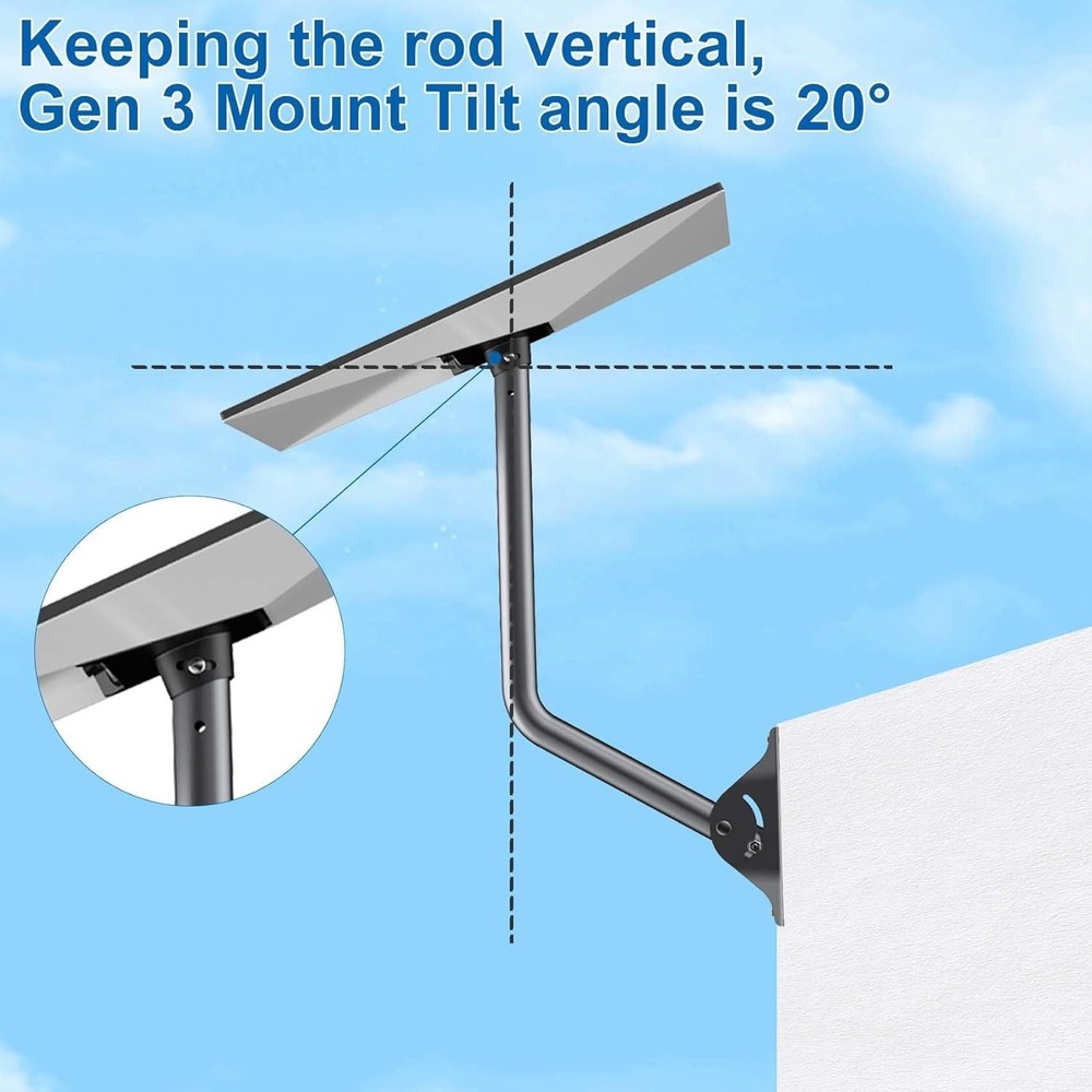 Robust Gen 3 Starlink Mounting Solution - Adjustable Durable Aluminum Design