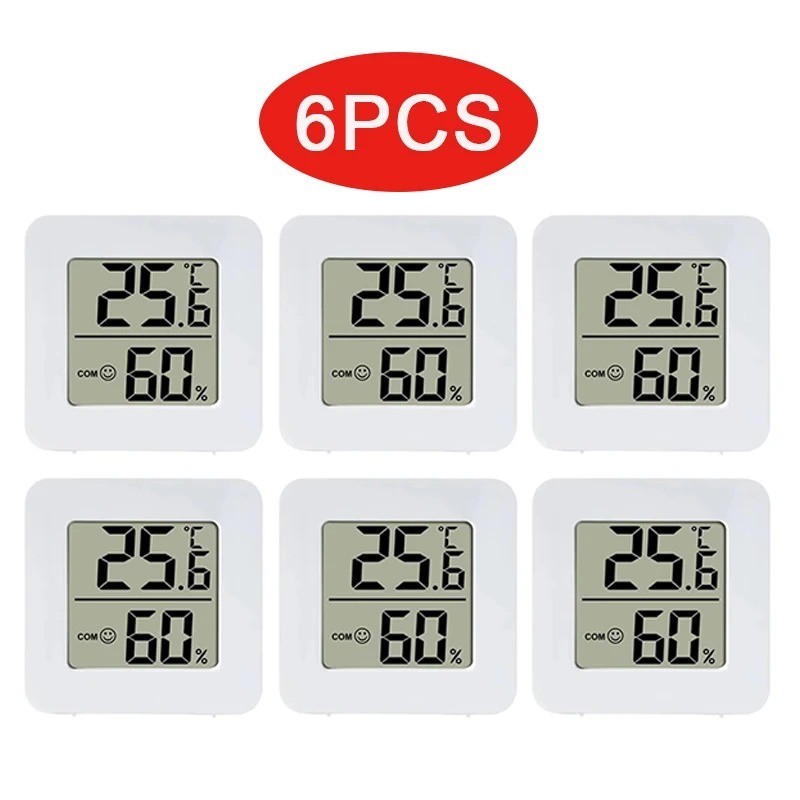 6pcs Digital Thermometer Hygrometer Indoor Mini Temperature LCD Electronic...