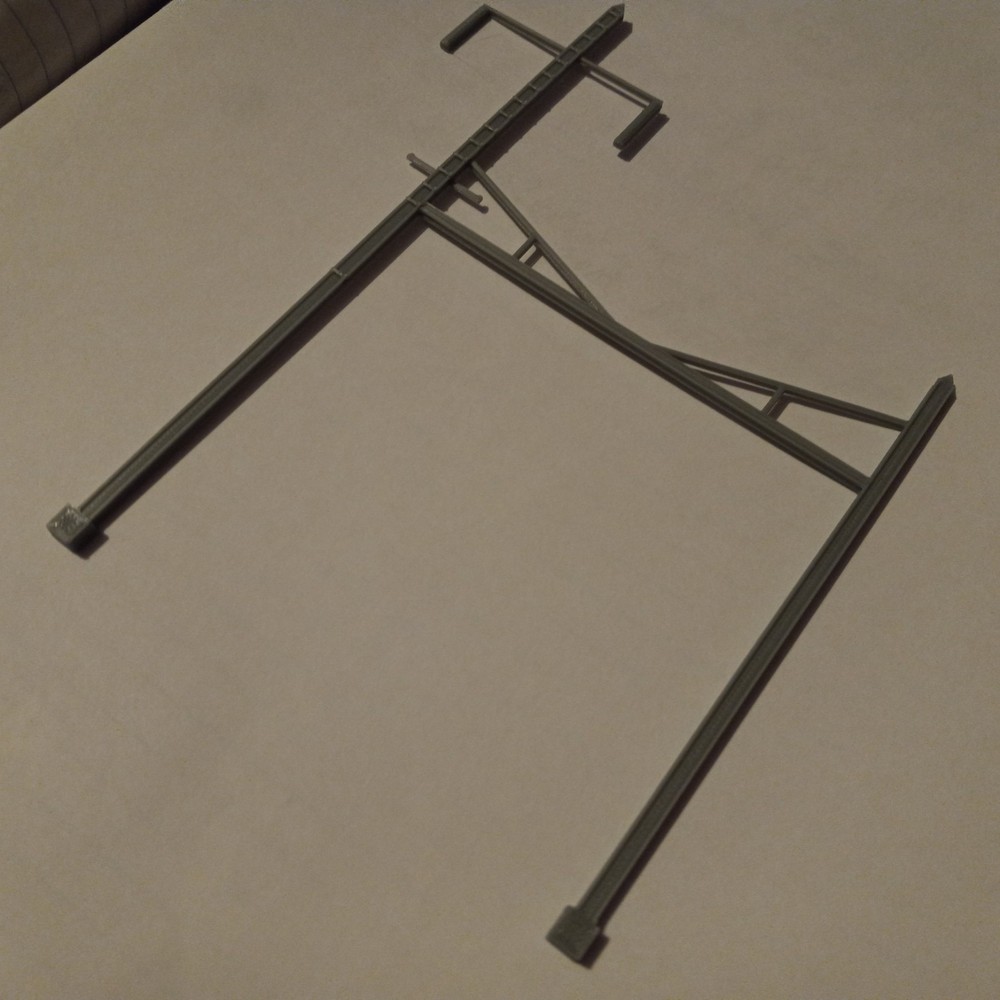 N Scale PRR Amboy Secondary Catenary Style Poles (12 Pack)