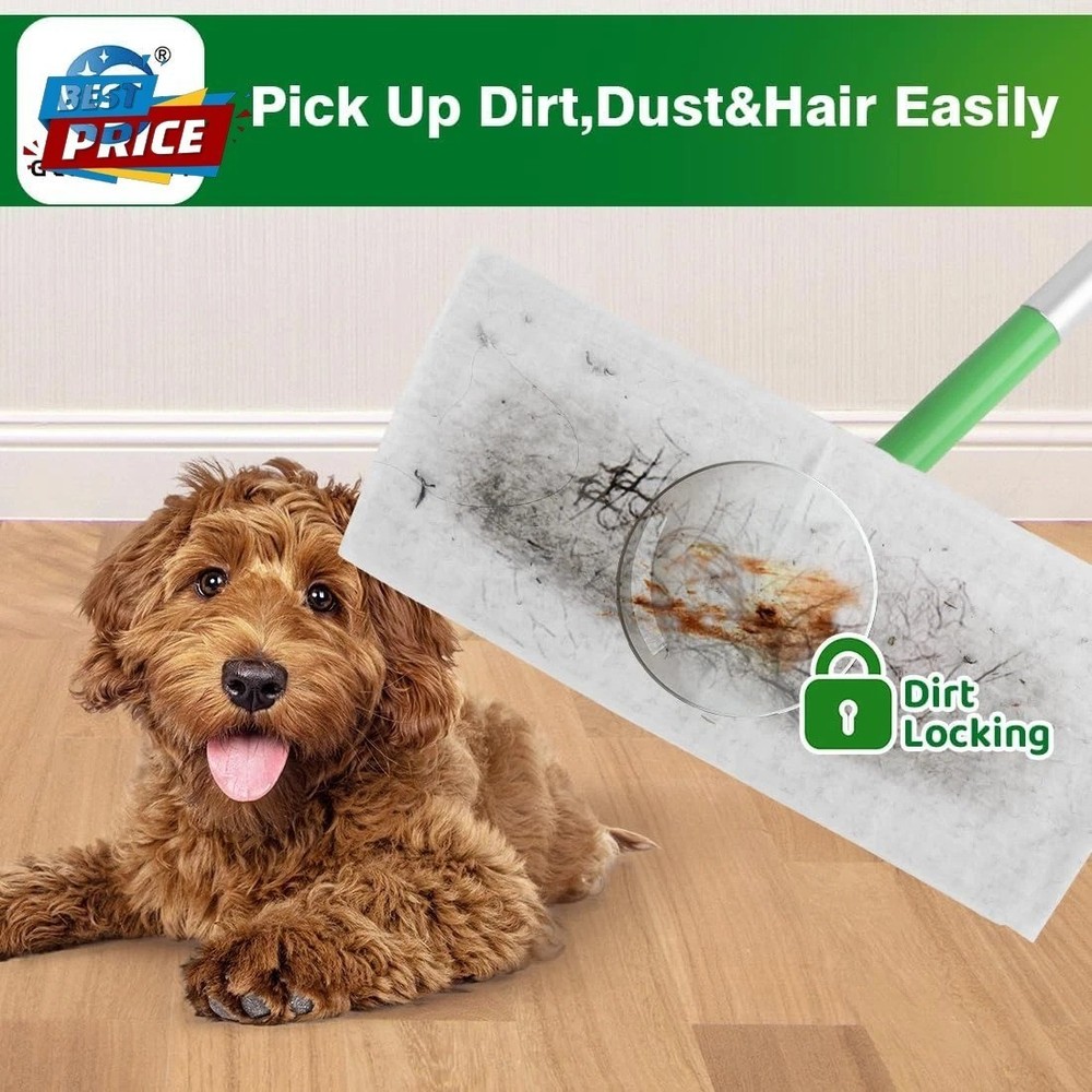 Dry Sweeping Cloths Pads Compatible with Swiffer Sweeper- Disposable Duster Refi