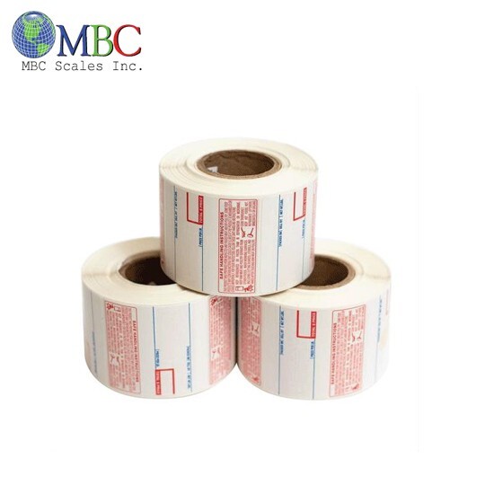 CAS LST-8040 58MM X 60MM – UPC/SAFE HANDLING (500 PER ROLL, 12 PER CASE)