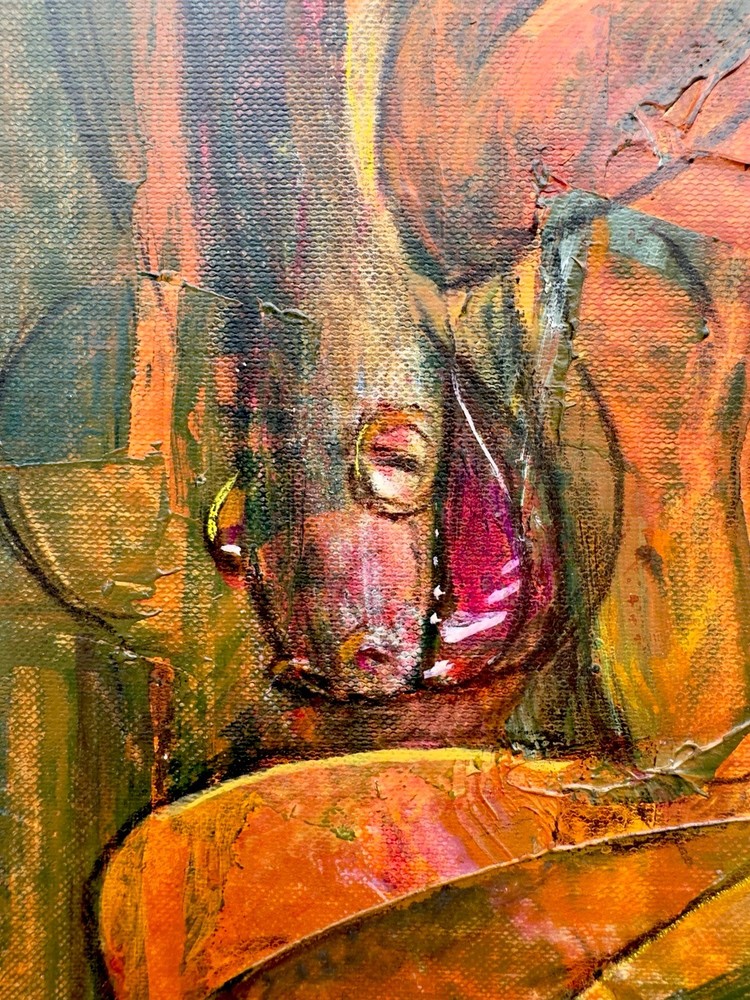 Original Russian Abstract Composition, Graphics, Postmodernism, Signed.