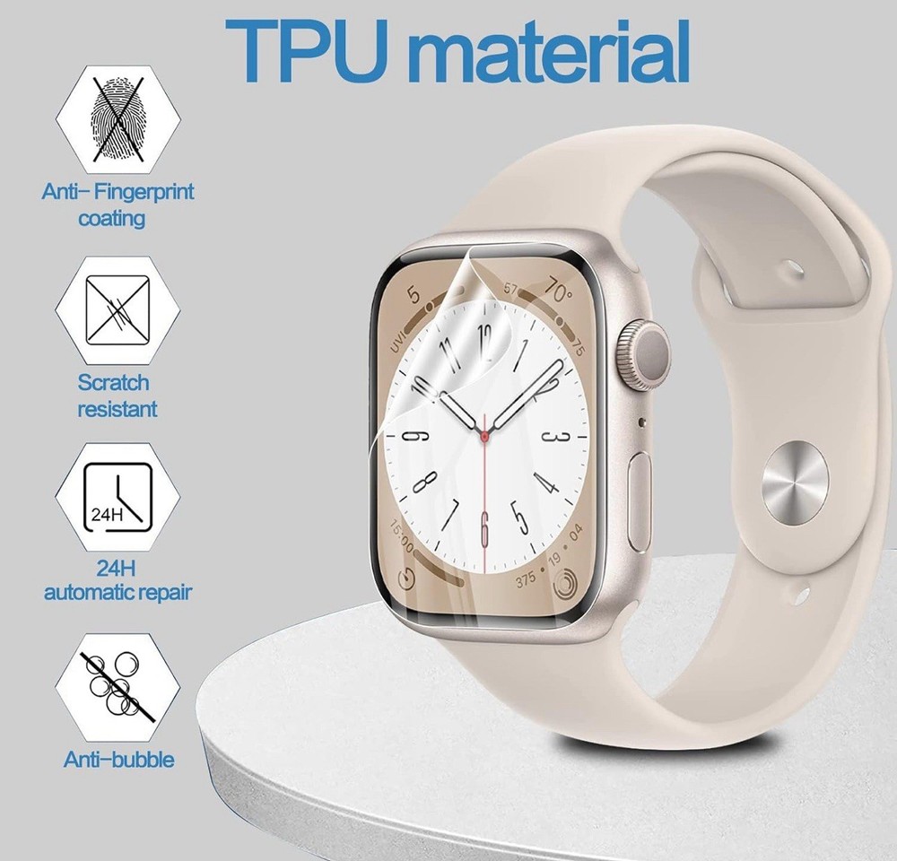 YMHML [ 8 Pack Screen Protector Compatible for Apple Watch 41mm Series 9 Series