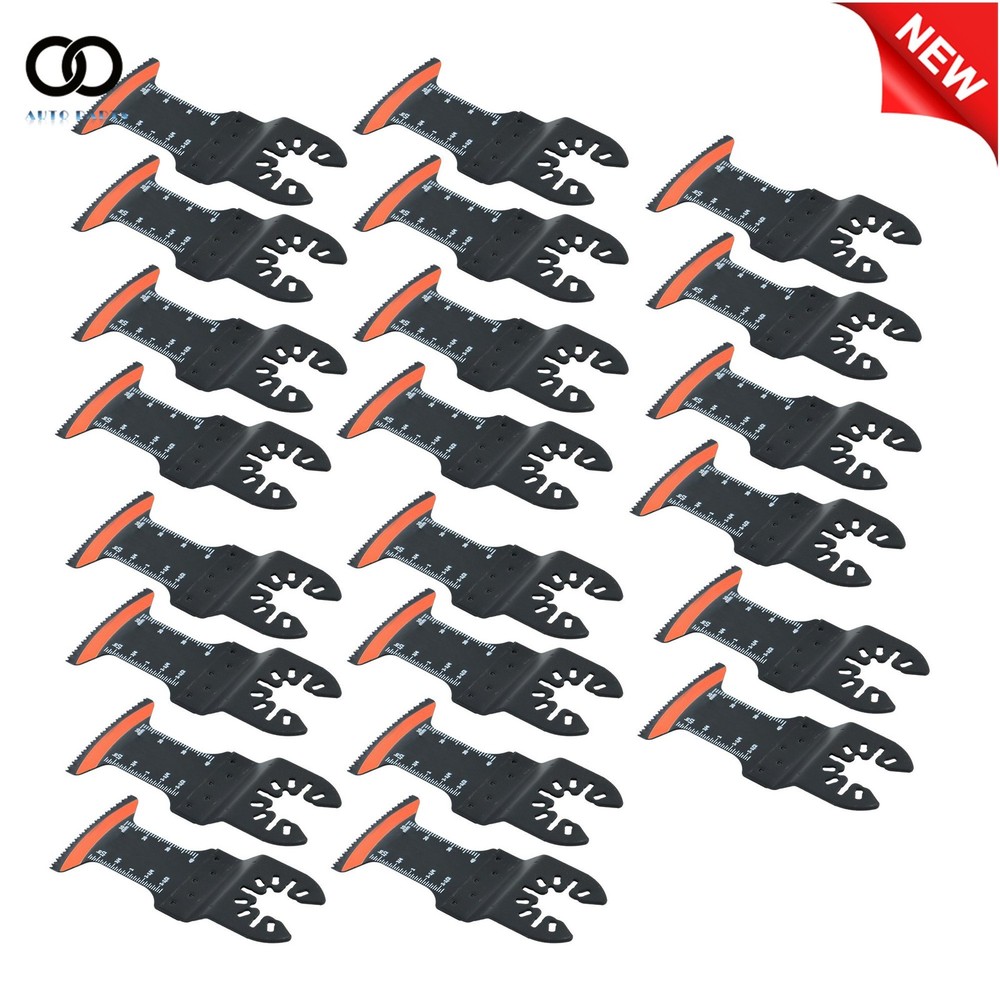 50Pcs Quick Release Multi Tool Titanium Curved Edge Oscillating Tool Blades