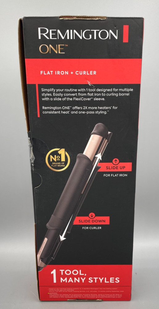 Remington FlexiStyle Flat Iron + Curler Multi-Styler 2 Tools in 1