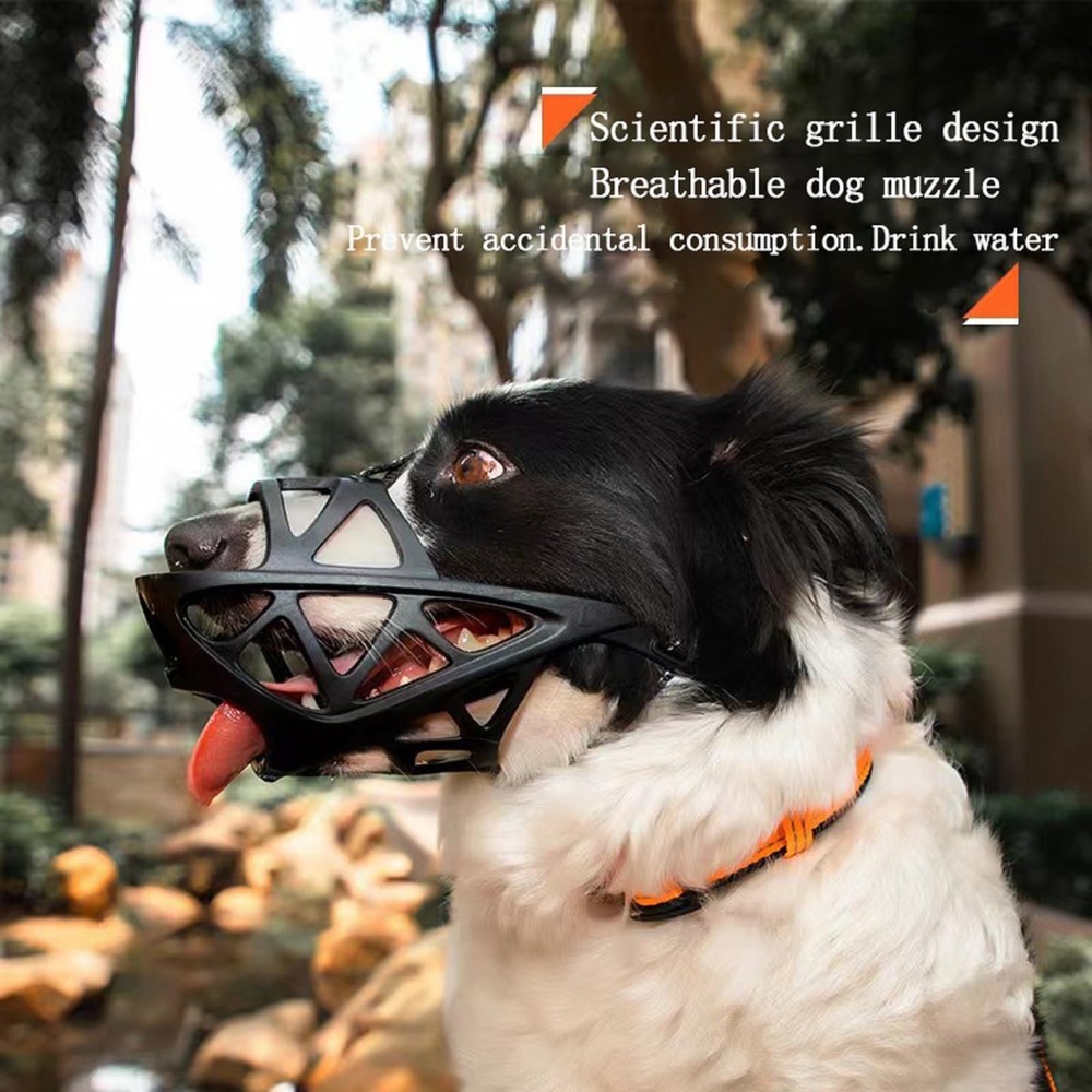 Soft Elastic Dog Muzzle for Small, Medium, Large and Extra Large Dogs, Allows...