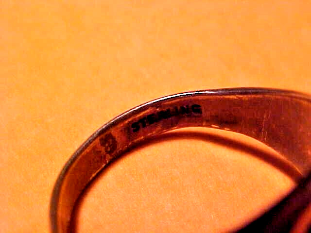US Marine Corps .925 Sterling Silver Ring Size 10