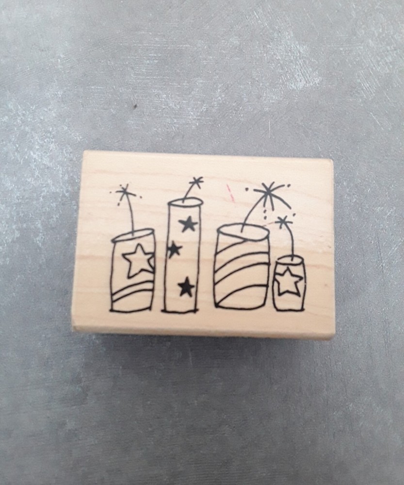 Firecrackers Rubber Stamp Stampendous  2007 July 4th