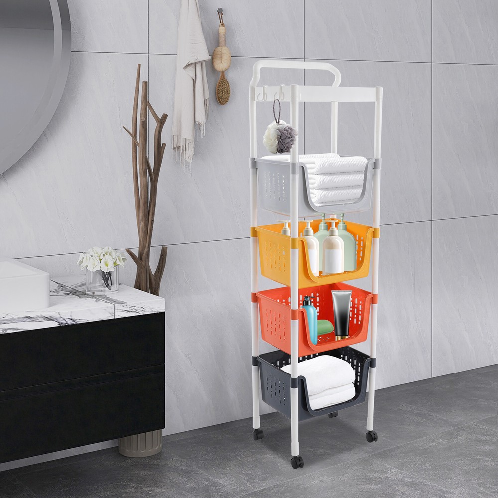 Floor-Standing Fruit Vegetable Storage Basket Kitchen Storage Basket Organizer