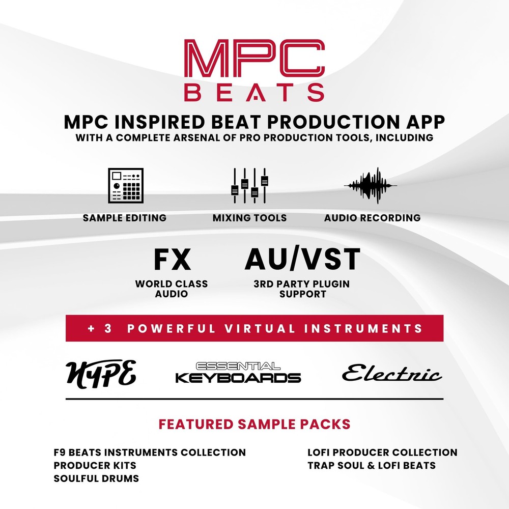 MPK Mini Plus - USB MIDI Keyboard Controller with 37 Mini Keys, 8 MPC Pads,