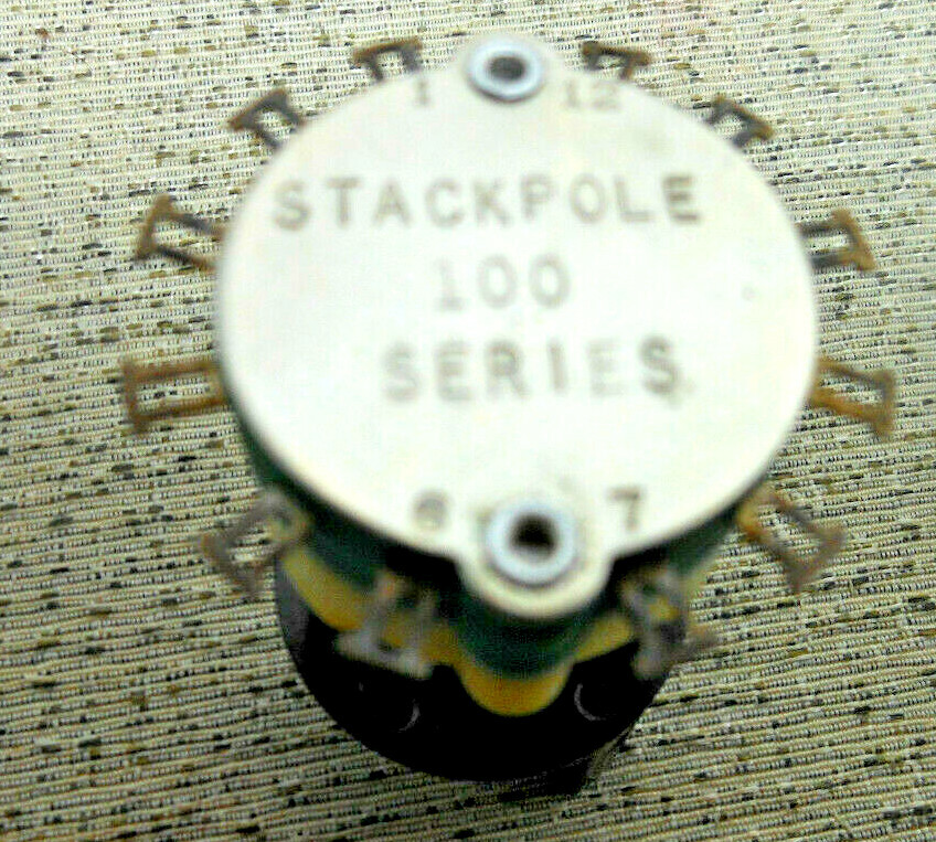 Stackpole Rotary Switch 1 Pole/12 Position w/ Bakelite Pointer Knob Tested /New
