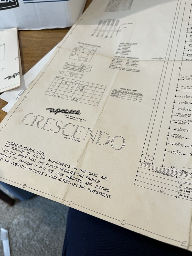 Crescendo Pinball Schematic